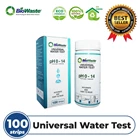 BioWaste pH 0-14 Water Test Paper Air Kolam Limbah 100 Strips - 6 in 1 2
