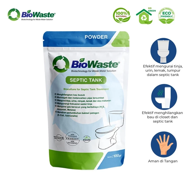 Biowaste Septic Tank Decomposing Bacterial Powder 100 gram null