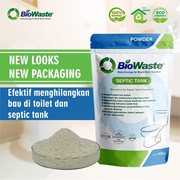 Bubuk Bakteri Pengurai Tinja Biowaste Septic Tank 100 gram null