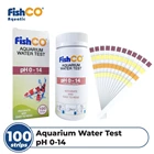 BioWaste pH 0-14 Water Test Paper Air Kolam Limbah 100 Strips - Fishco pH 4