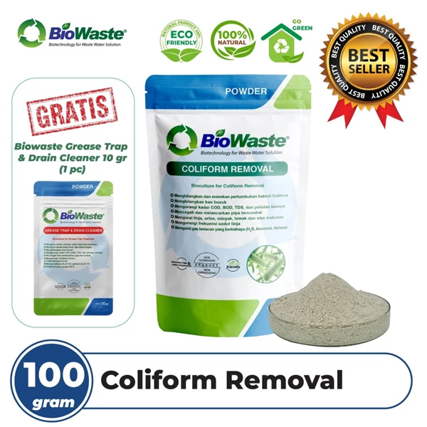 Bakteri penghilang bau busuk / pipa tersumbat Coliform Removal 100 gr - NON FREE