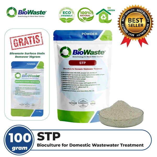Pengurai Limbah Domestik dan Industri Biowaste STP 100 gram - NON FREE