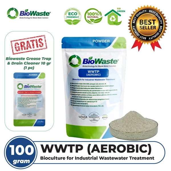 Pengurai Limbah Domestik dan Industri Biowaste WWTP 100 gram - NON FREE