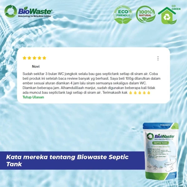BioWaste Septic Tank Waste Decomposing Bacteria 100 gram - NON FREE