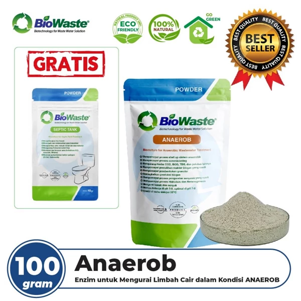 Waste Decomposing Bacteria BIOWASTE ANAEROB 100gram - NON FREE