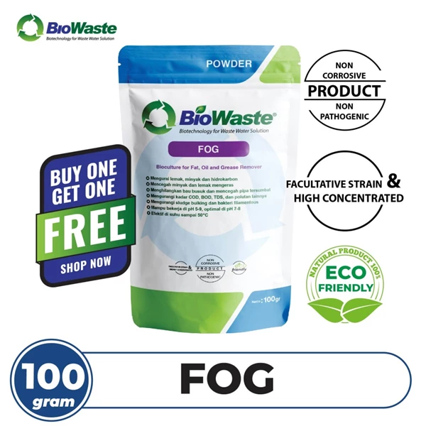 BUY 1 GET 1 - Biowaste FOG /Pengurai Limbah Domestik dan Industri 100g