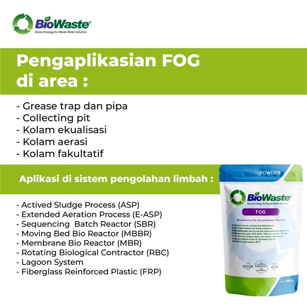 BUY 1 GET 1 - Biowaste FOG /Pengurai Limbah Domestik dan Industri 100g