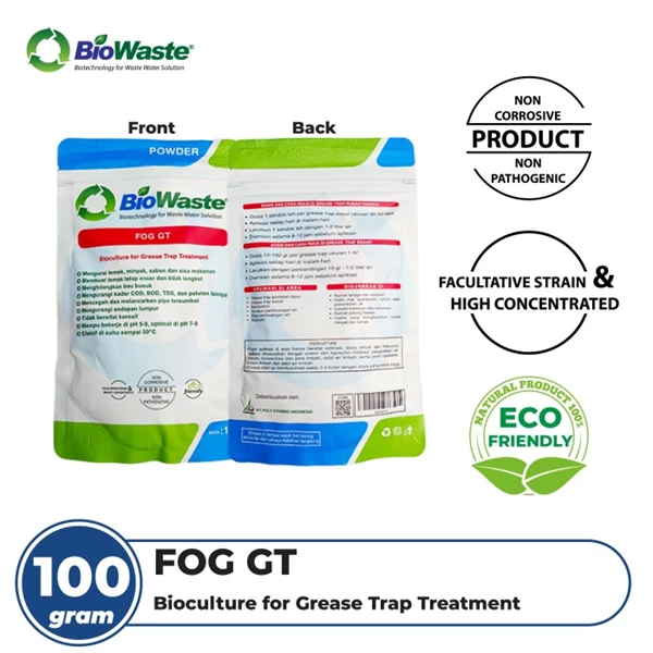 Biowaste Fat Decomposing Bacteria Oil & Grease Kitchen FOG GT 100gr