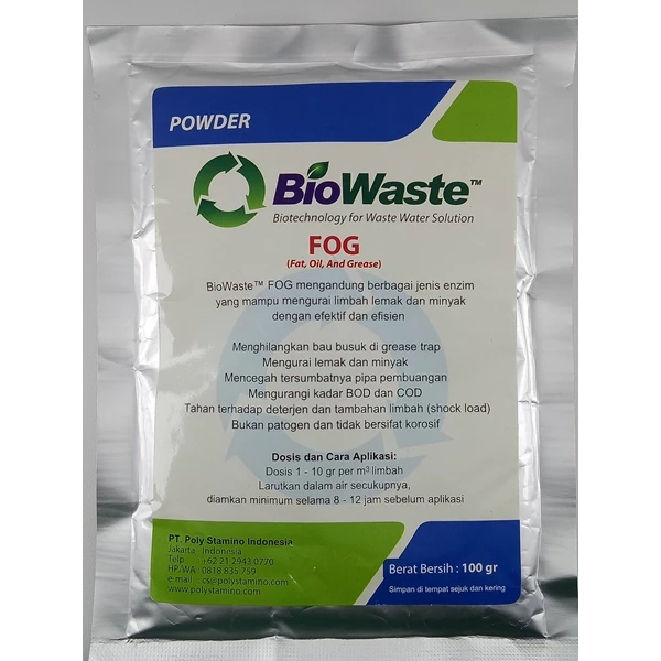  Biowaste FOG 100 Gr Pengurai Minyak dan Lemak