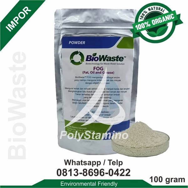 Biowaste FOG 100 Gr Lemak dan Minyak