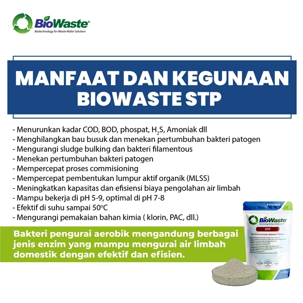 BIOWASTE STP 100 gram Bakteri pengurai limbah