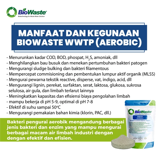 BIOWASTE WWTP 100 gram (waste water treatment )