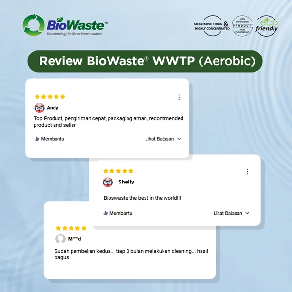 Pengurai Limbah Cair Industri Biowaste WWTP (waste water treatment) 100 gram